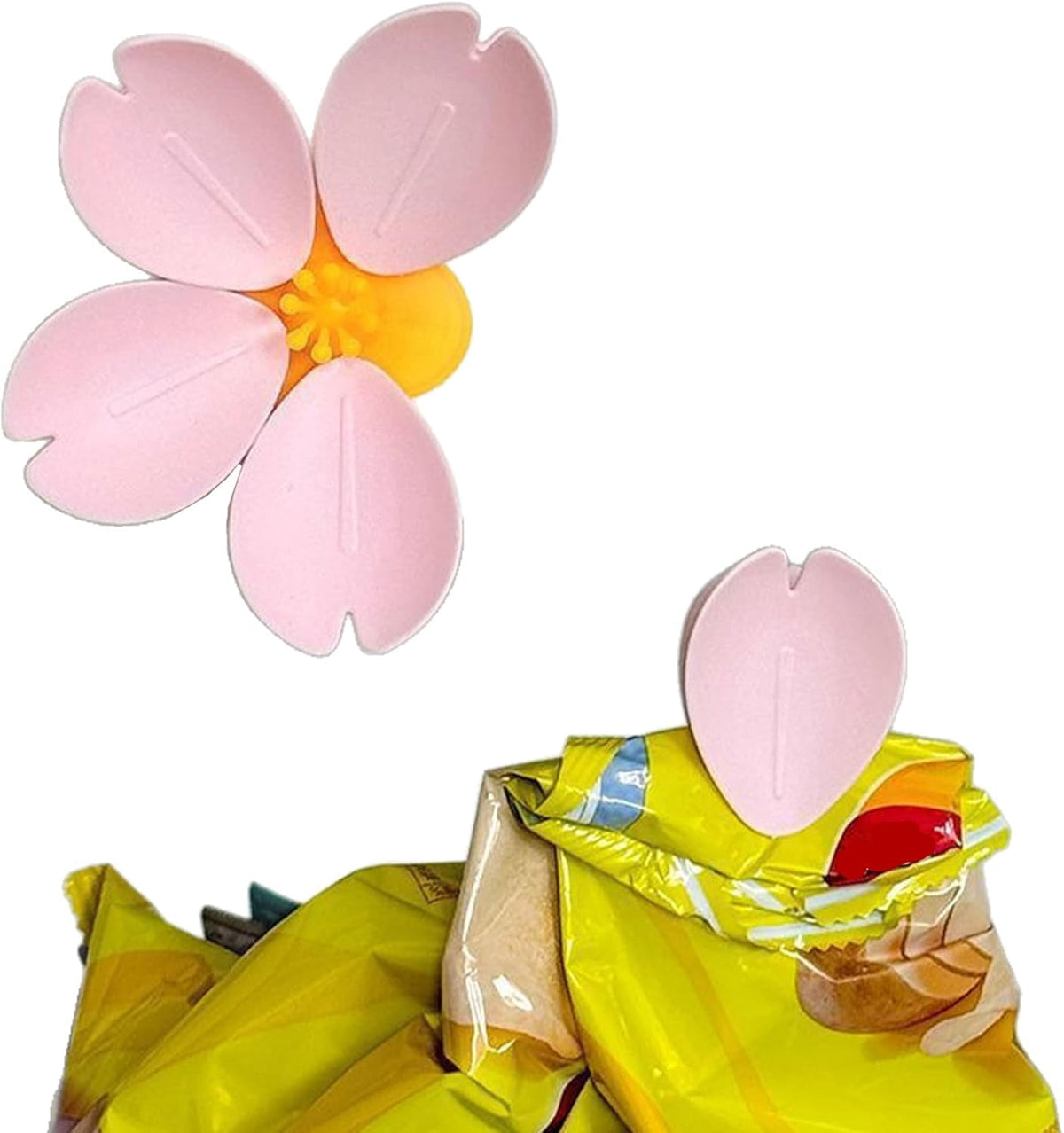 Cherry Blossom Bag Clips, 10 Sealing Clips with 2 Magnetic Bases - Image 6