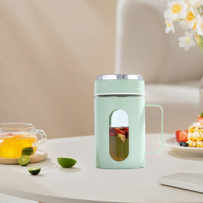 Double-Wall Glass Tea Mug with Handle, Lid and Loose Leaf Infuser - Image 2