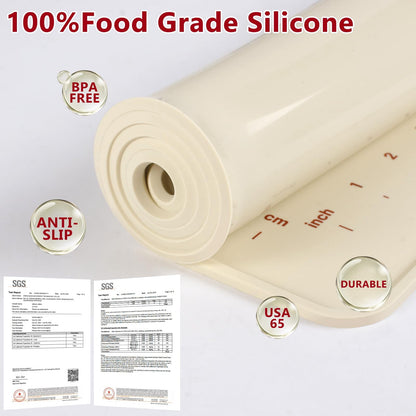 Silicone Baking Mat, 27 by 19 Inches, Non-Slip with Printed Guides - Image 5