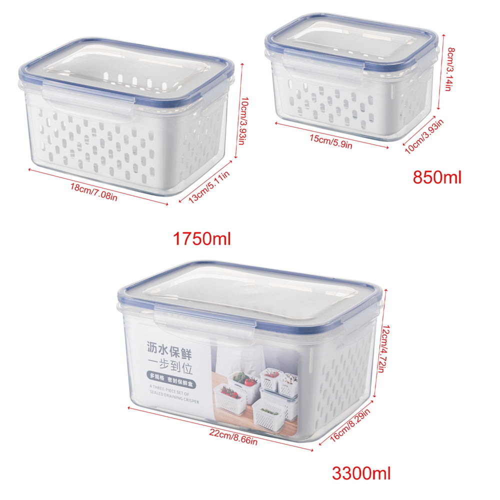 Produce Saver Container with Colander Insert and Airtight Lid - Image 3
