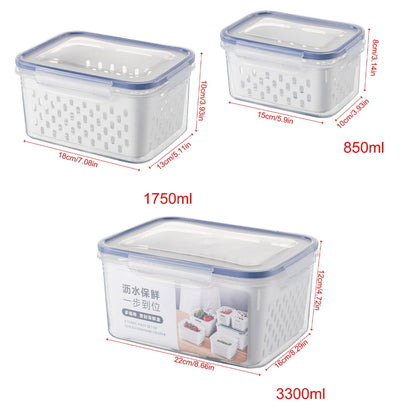 Produce Saver Container with Colander Insert and Airtight Lid - Image 3
