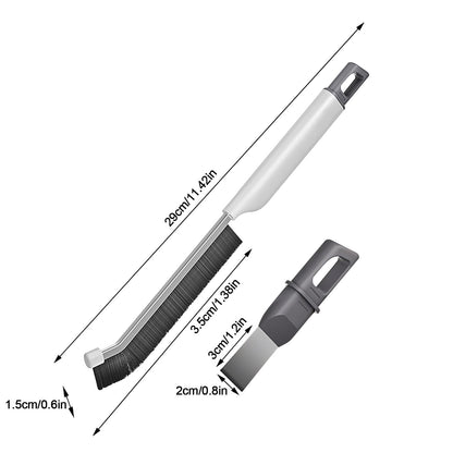 Two-in-One Crevice Brush with a Steel Scraper and Long Handle - Image 3