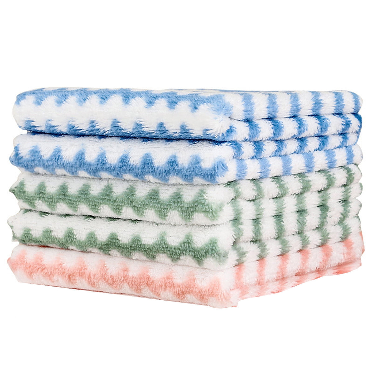 Striped Microfibre Cleaning Cloth, Lint-Free and Machine Washable