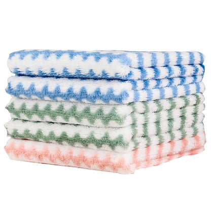 Striped Microfibre Cleaning Cloth, Lint-Free and Machine Washable