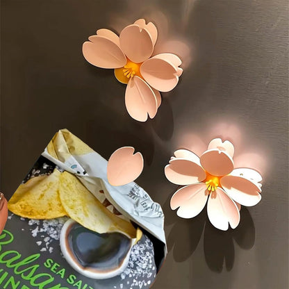 Cherry Blossom Bag Clips, 10 Sealing Clips with 2 Magnetic Bases - Image 3