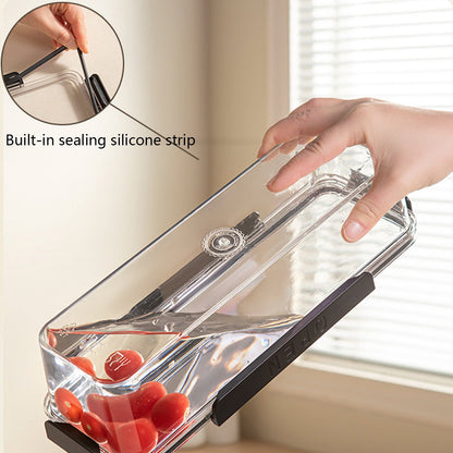 Long Narrow Fridge Storage Bin in Clear Plastic with Airtight Lid - Image 3