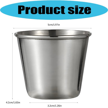 Stainless Steel Shot Cups, 50 ml, for Spirits and Strong Coffee - Image 4