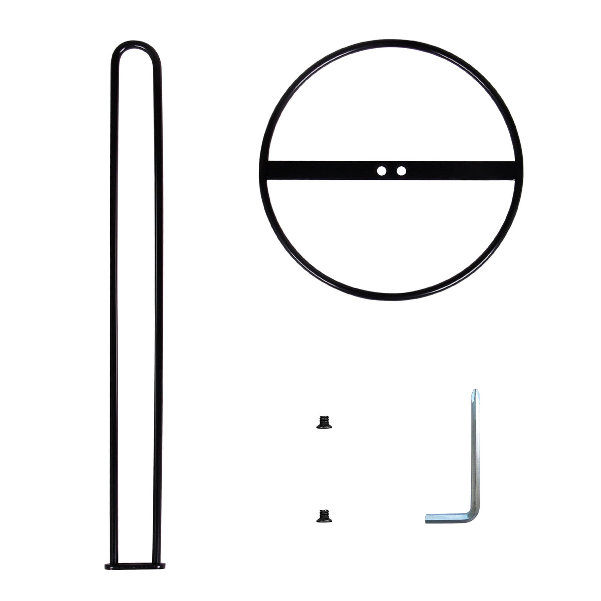 Standing Paper Towel Holder in Black Steel with Weighted Round Base - Image 5