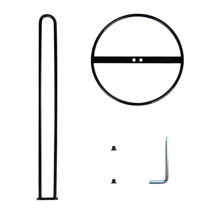 Standing Paper Towel Holder in Black Steel with Weighted Round Base - Image 5
