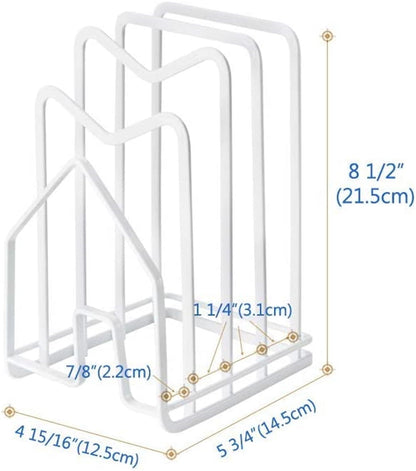 Multi-Slot Cutting Board and Bakeware Rack in Coated Iron - Image 4