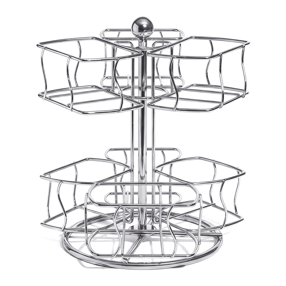 Two-Tier Spinning Tea Bag Carousel for up to 60 Large Bags