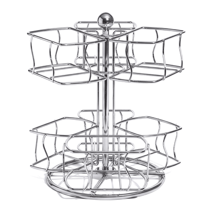 Two-Tier Spinning Tea Bag Carousel for up to 60 Large Bags