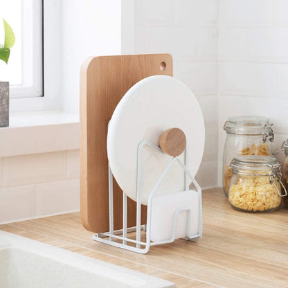 Multi-Slot Cutting Board and Bakeware Rack in Coated Iron - Image 6