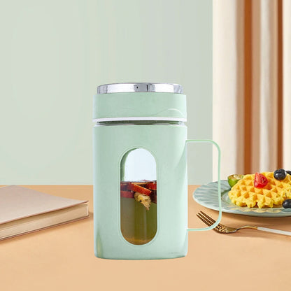 Double-Wall Glass Tea Mug with Handle, Lid and Loose Leaf Infuser - Image 5