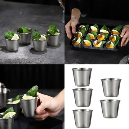 Stainless Steel Shot Cups, 50 ml, for Spirits and Strong Coffee - Image 2