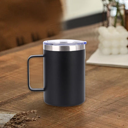 Insulated Stainless Steel Coffee Mug, 8 oz, with Lid and Handle - Image 5
