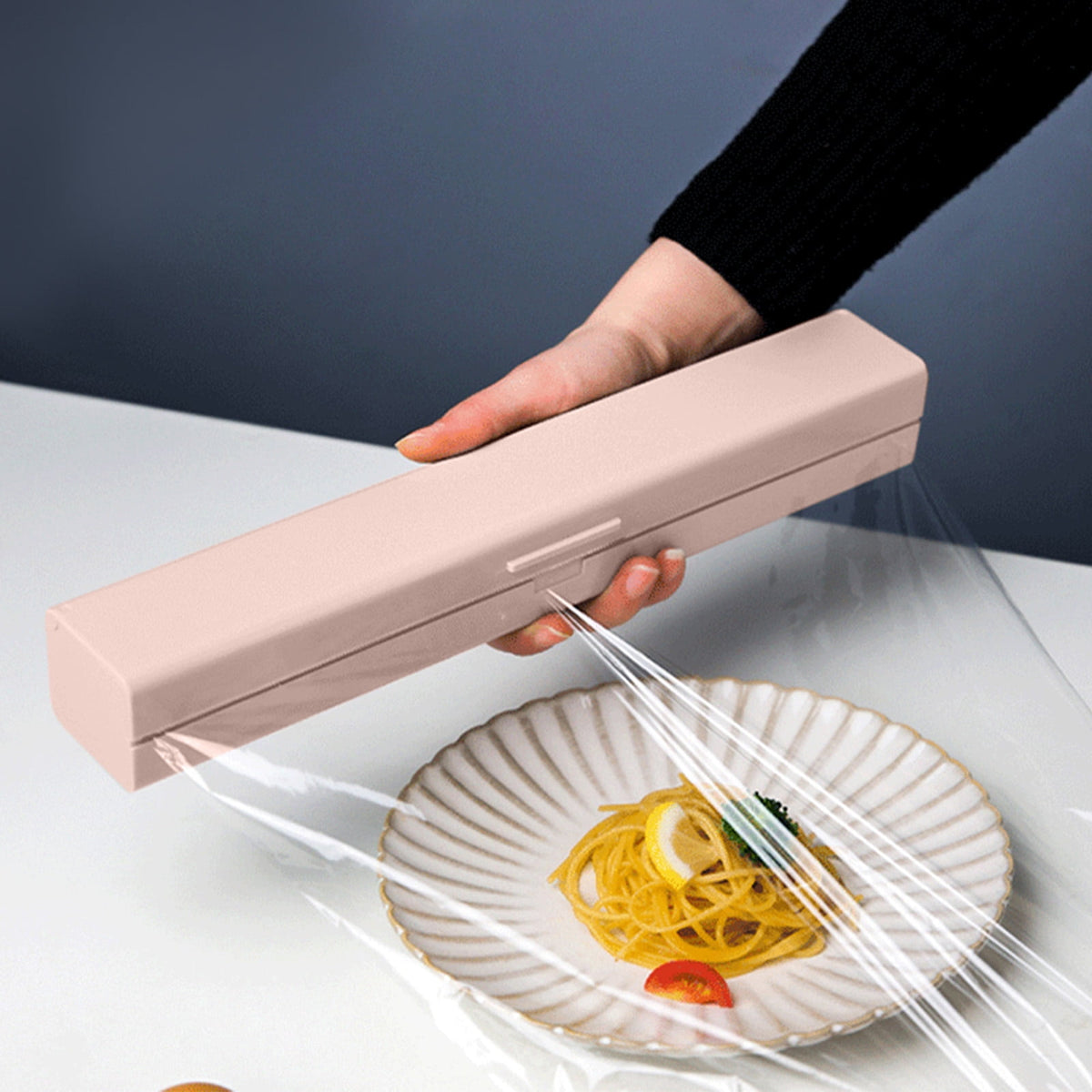 Refillable Cling Film and Foil Dispenser with Sliding Cutter - Image 2