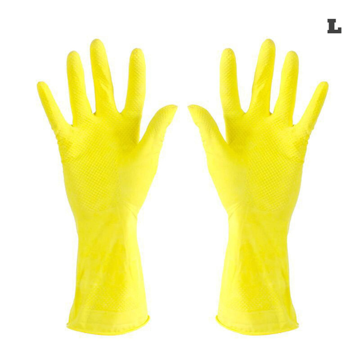 Long-Cuff Rubber Kitchen Gloves with a Textured Non-Slip Palm - Image 2