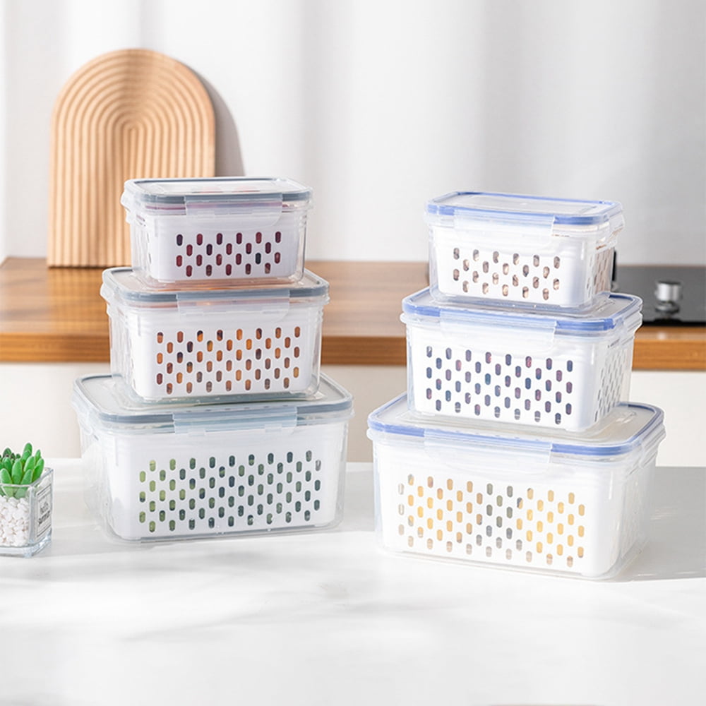 Produce Saver Container with Colander Insert and Airtight Lid - Image 4