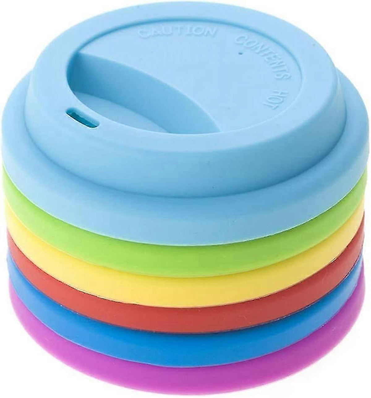 Silicone Mug Lids, Set of 6 Reusable Drink Covers - Image 5