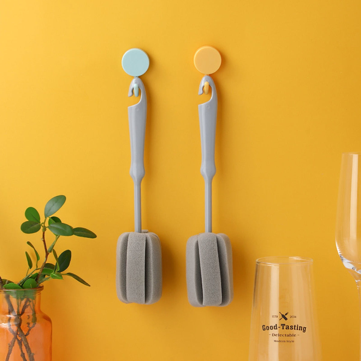 Soft Silicone Bottle Brush for Cups, Bottles and Glassware - Image 5