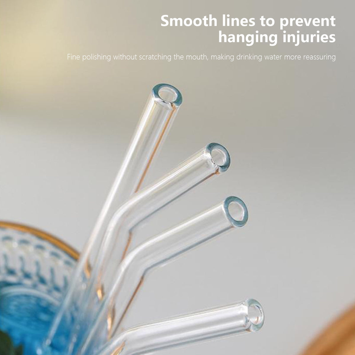 Borosilicate Glass Drinking Straws, Set of 3 with Cleaning Brush - Image 6