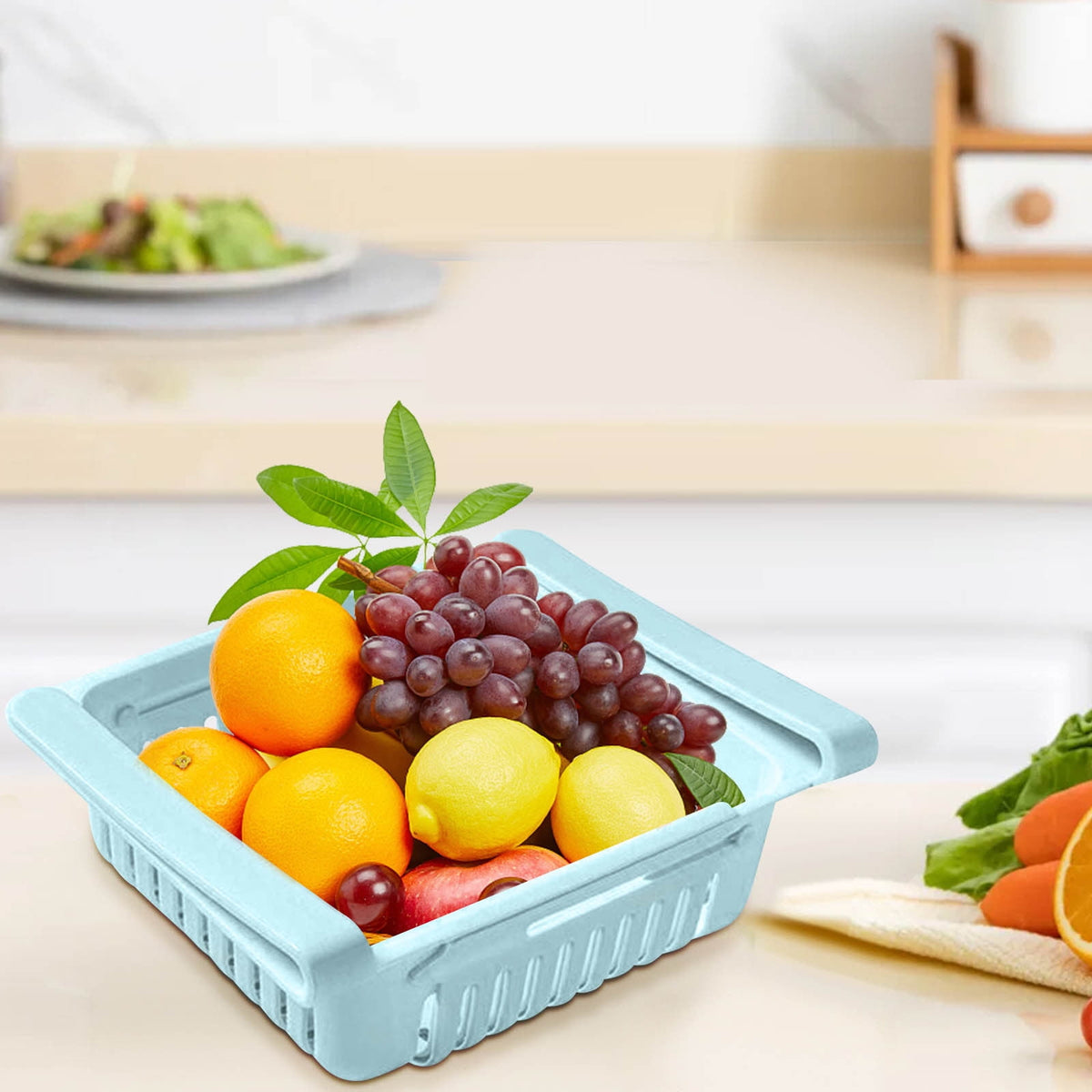 Clip-On Pull-Out Fridge Shelf Bin for Produce, Drinks and Condiments - Image 5