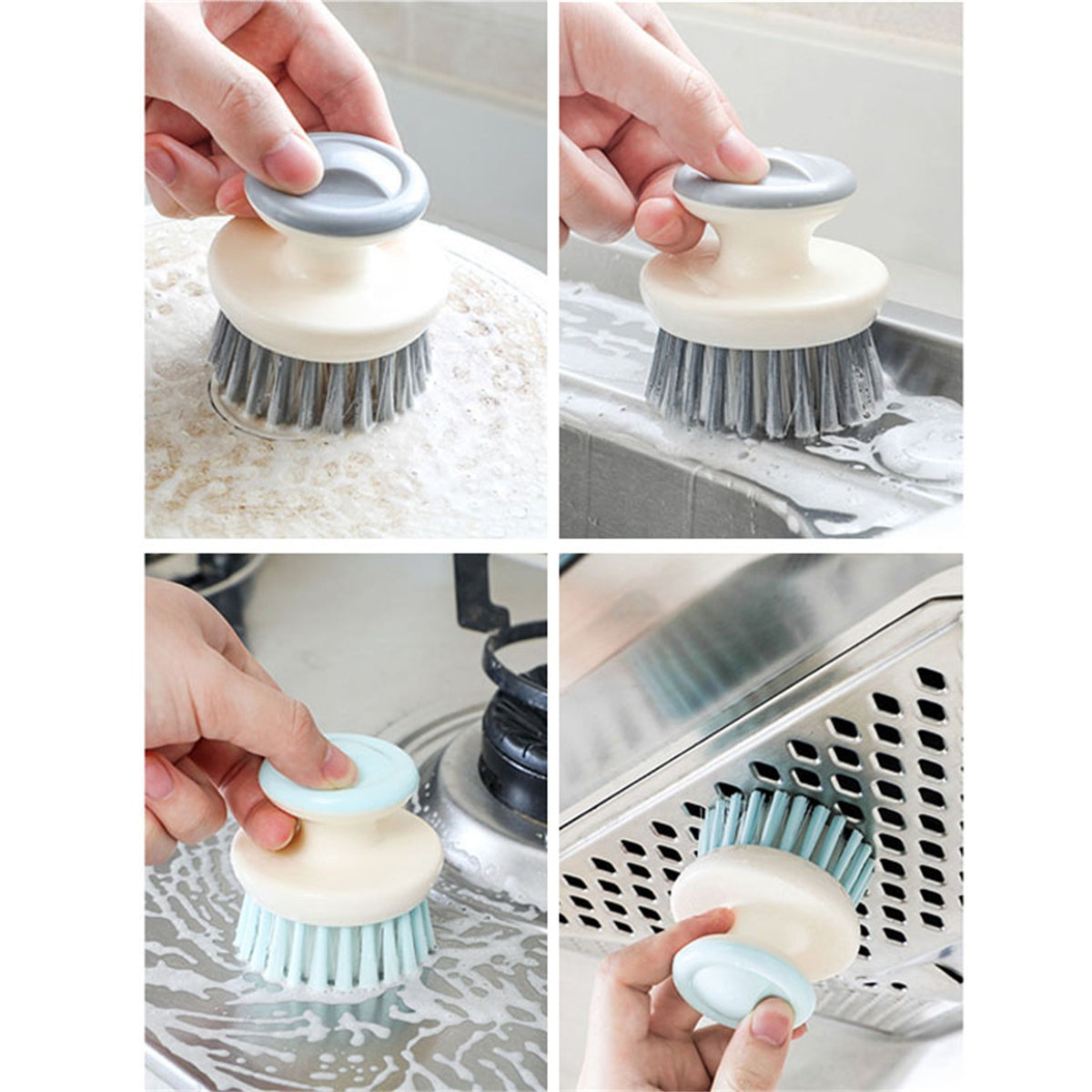 Kitchen Scrub Brushes, Set of 2 with Stiff Nylon Bristles - Image 4