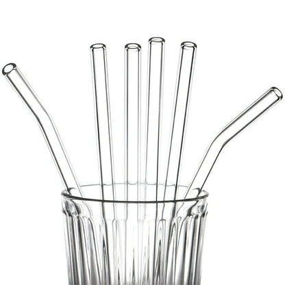 Borosilicate Glass Drinking Straws, Set of 3 with Cleaning Brush - Image 3