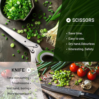 Five-Blade Herb Scissors with Safety Cover, Stripper and Comb - Image 4