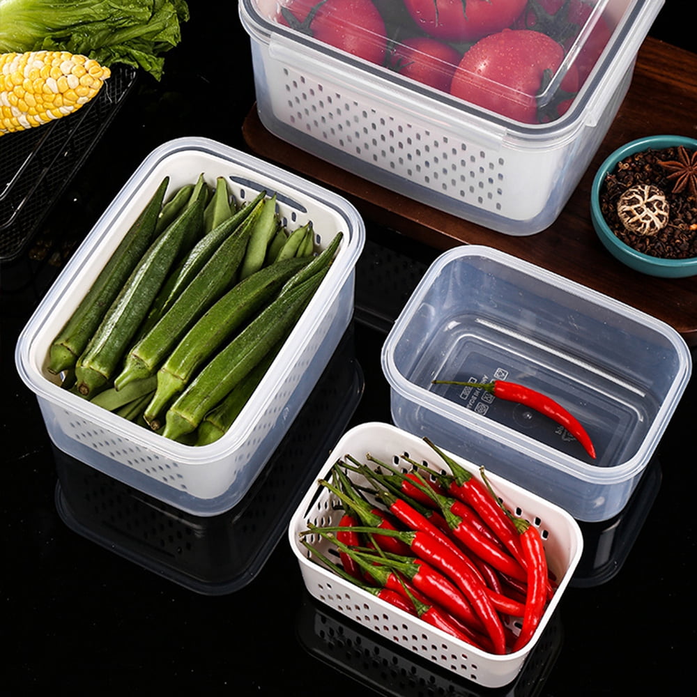 Produce Saver Container with Colander Insert and Airtight Lid - Image 6