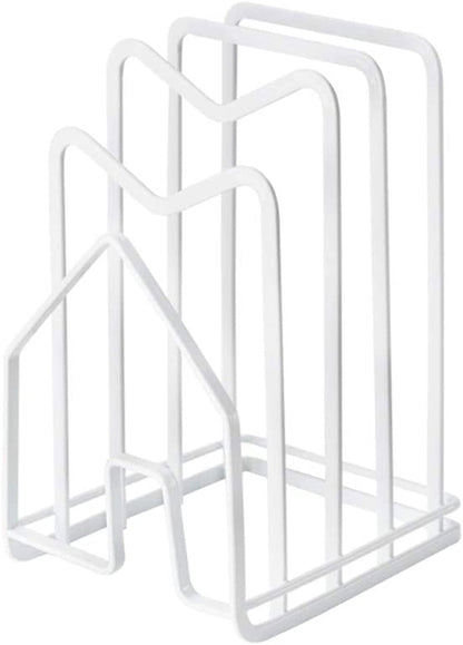Multi-Slot Cutting Board and Bakeware Rack in Coated Iron