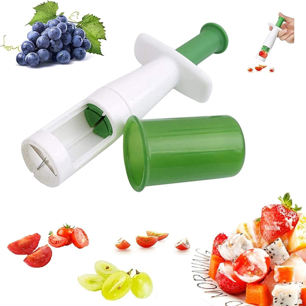 Grape and Cherry Tomato Slicer with Serrated Blade and Fruit Fork - Image 4