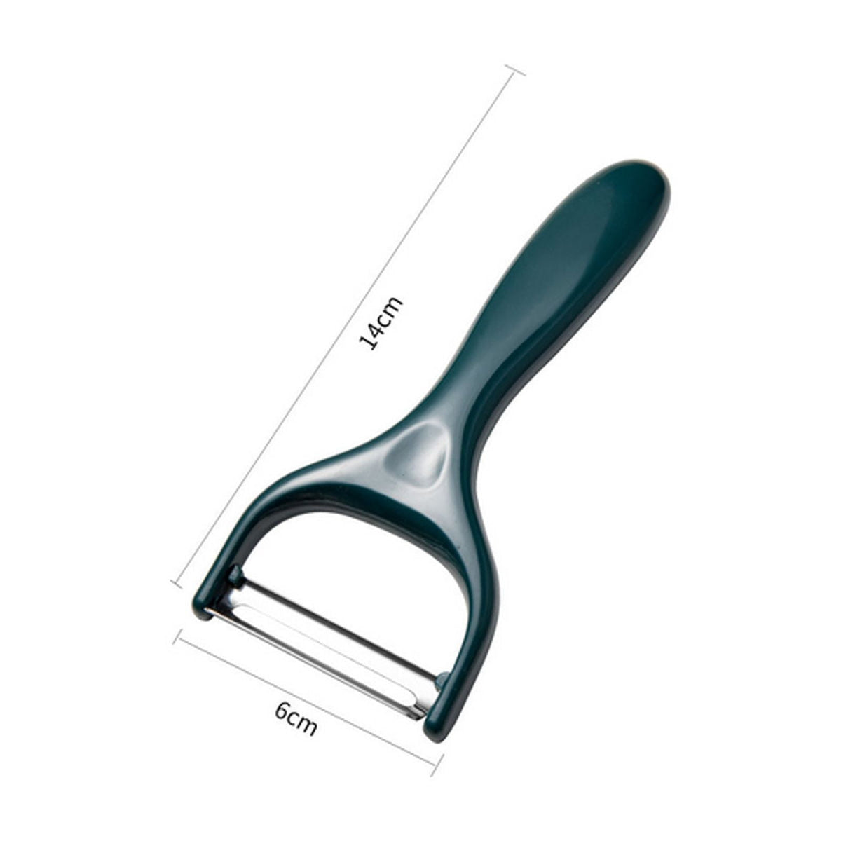 Y-Shaped Vegetable Peeler in Stainless Steel with Green Grip - Image 2