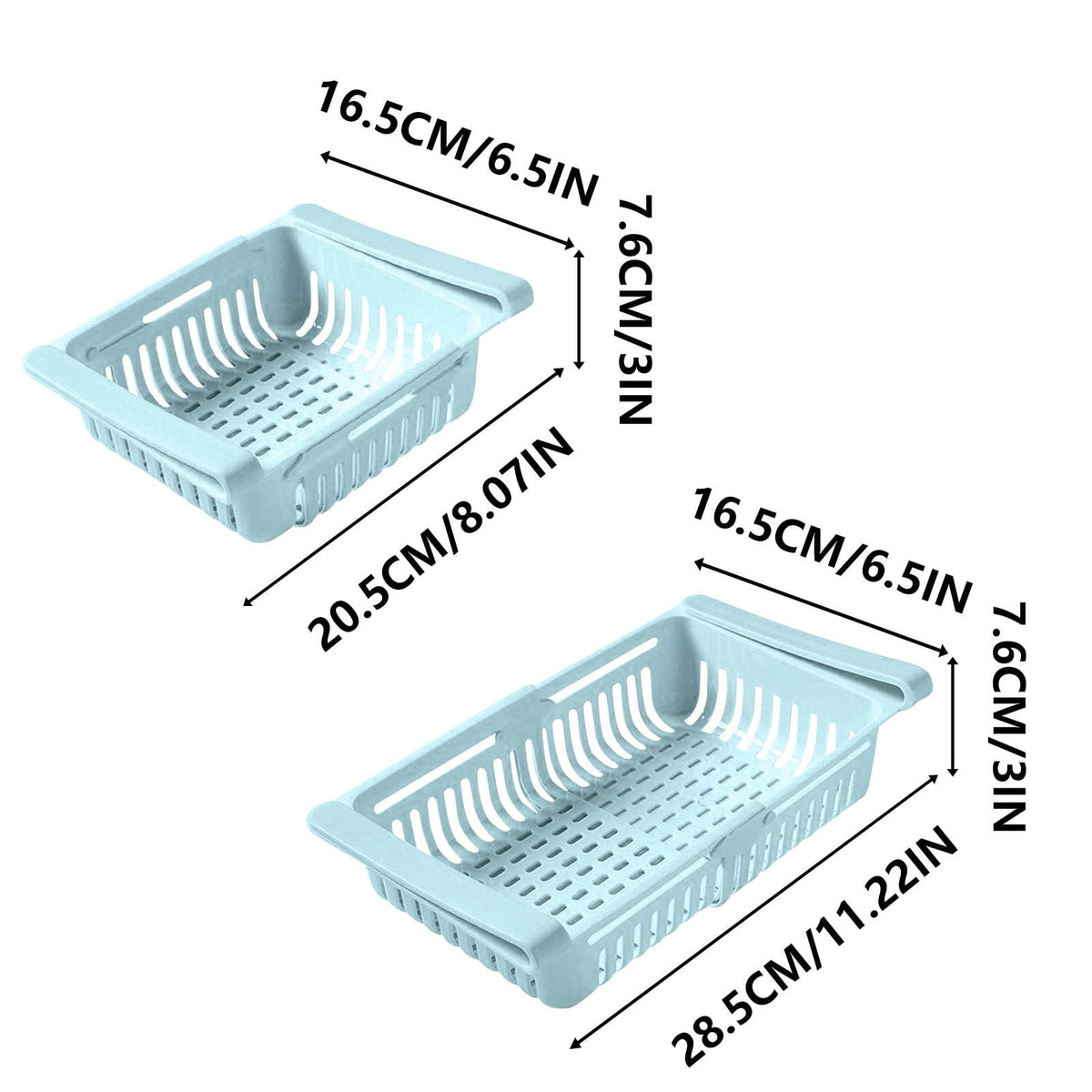 Clip-On Pull-Out Fridge Shelf Bin for Produce, Drinks and Condiments - Image 4