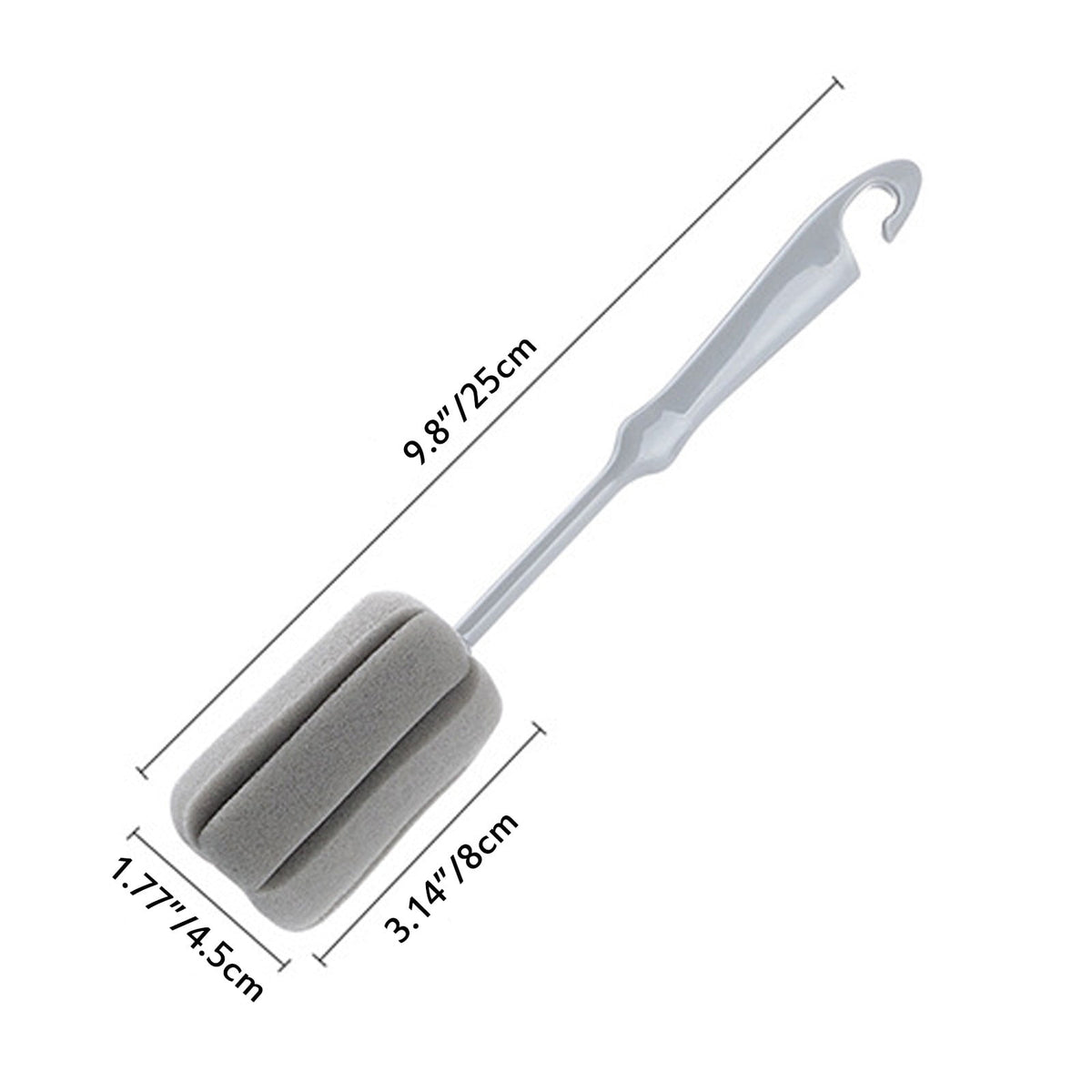 Soft Silicone Bottle Brush for Cups, Bottles and Glassware - Image 2
