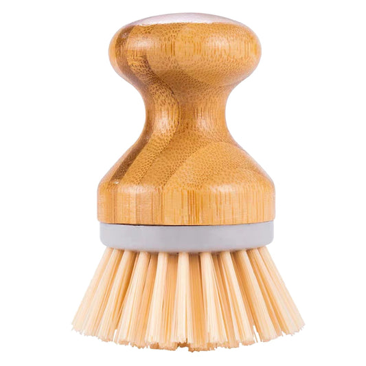 Short-Handled Bamboo Dish Brush for Pots, Pans and Produce
