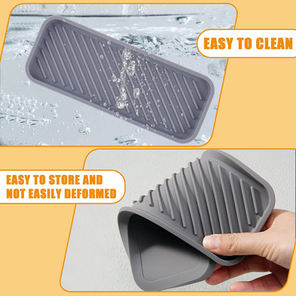 Silicone Sink Tray for Sponges and Soap, Set of 2 in White - Image 4