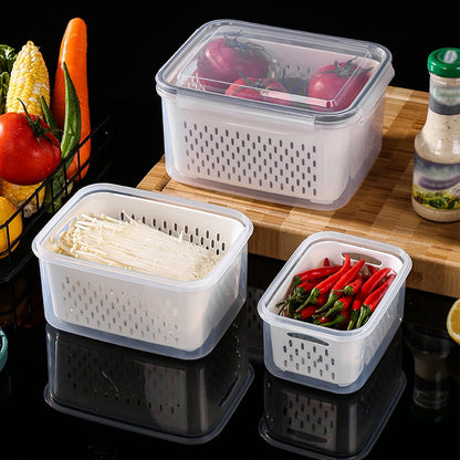 Produce Saver Container with Colander Insert and Airtight Lid - Image 5